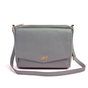 Freshly Picked Grey Vegan Leather Crossbody Shoulder Bag